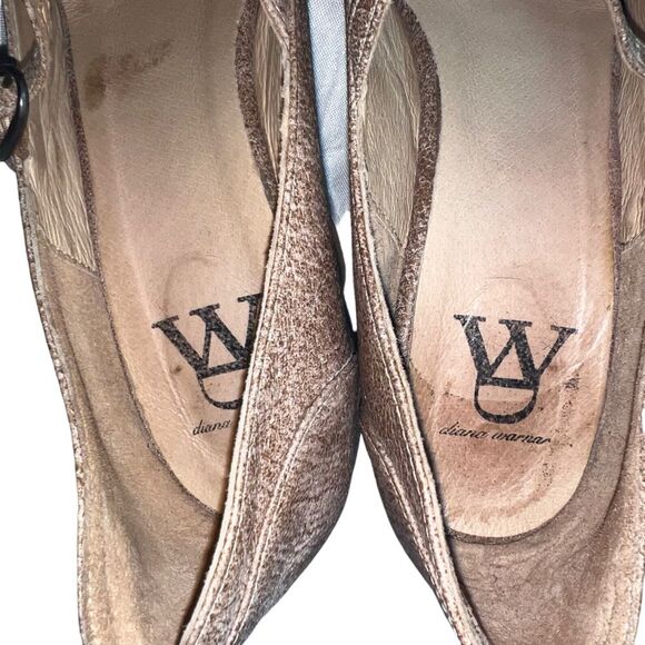 Diana Warner Mary Jane Pumps Tan Size 40 9 Heels - Picture 6 of 9